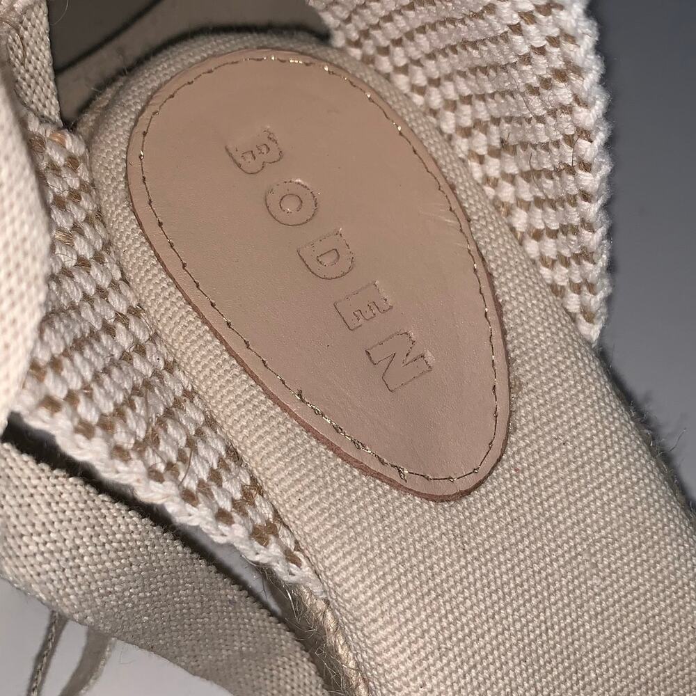 Boden Cassie Espadrille Wedges- Oatmeal sz EU 39 - Picture 10 of 14